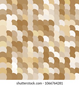 Mosaic background. Overlapping small round pieces. Colorful ornamental decorative texture. Vector abstract geometric background with circles for decoration, paper packaging, textile design, covers.