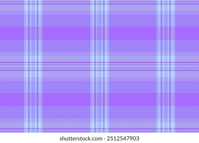 Mosaico padrão de fundo tartan, adorável tecido xadrez sem costura. Pintura verificar o vetor de textura têxtil na cor violeta e azul.