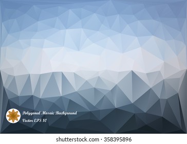 Mosaic Background .Pearl white . Polygon background .Mosaic of triangles .Creative design for business . Vector illustration with polygon logo . 