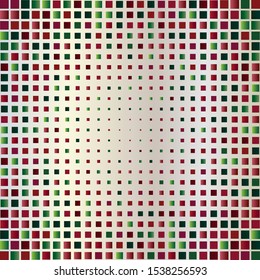 Mosaic background of red and green glitter