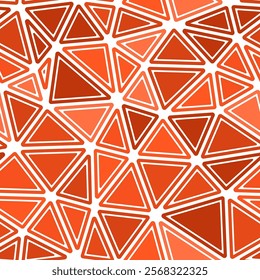 Mosaic background. Rounded solid shapes in frames. Large triangle size. Mono tone style. Repeatable pattern. Amazing vector tiles. Seamless vector illustration.