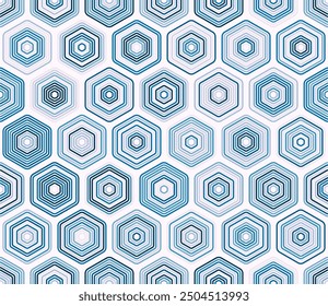 Fondo de mosaico. Patrón de mosaico de hexágonos apilados redondeados. Grandes Formas hexagonales. Paleta de colores de varios tonos. Patrón sin fisuras. Ilustración vectorial basculante.