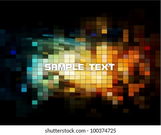 Mosaic Background with Sample Text