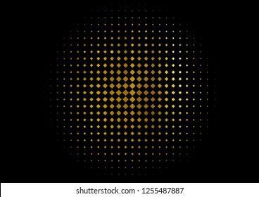 Mosaic background with squares, rectangles of different shades of yellow, gold color. Chic festive disco background. Vector illustration