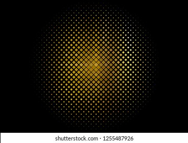 Mosaic background with squares, rectangles of different shades of yellow, gold color. Chic festive disco background. Vector illustration