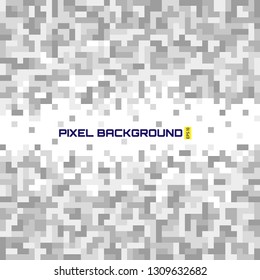 Mosaic background with White Grey pixels equalizer