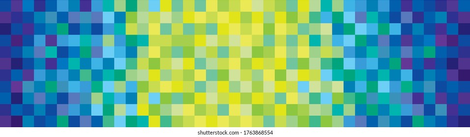 Mosaic background with a yellow-blue gradient