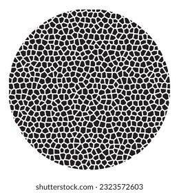 mosaic ball isolated on white, black and white background texture