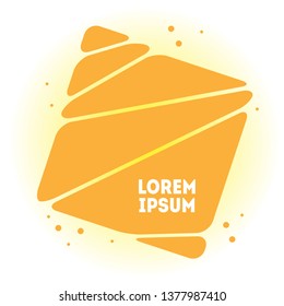 Mosaic banner design template. Bright broken elements for minimal banner, logo, social post.