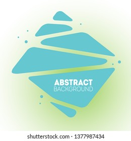 Mosaic banner design template. Bright broken elements for minimal banner, logo, social post.