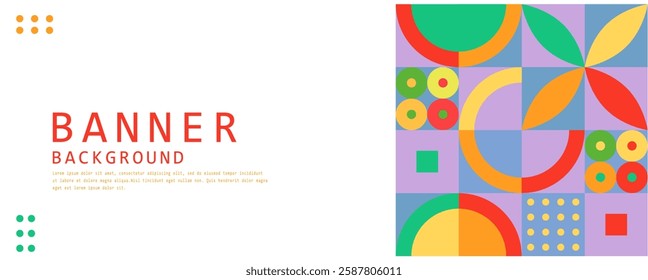 mosaic banner template. 
aesthetic mosaic vector banner background. 
flat mosaic banner template.
abstract geometric shape vector template.