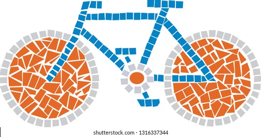 mosaic bicycle logo