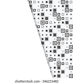 Mosaic from black and white squares. Vector illustration