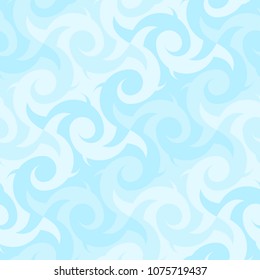 Mosaic from blue flowers. Seamless pattern.