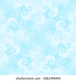 Mosaic from blue flowers. Seamless pattern.