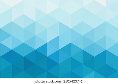 Mosaic blue pixel background. Gradient abstract geometric background. Artistic polygonal puzzle background.