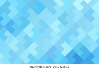 Fondo de triángulo azul mosaico. Fondo geométrico abstracto degradado. Tejiendo el fondo del rompecabezas de interlock.