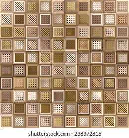 Mosaic Bricks with Random Patterns in Every Block