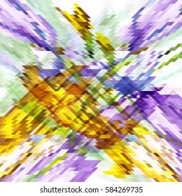 Mosaic bright abstract background with triangles and quadrangles, vector illustration