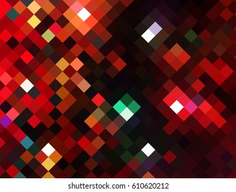 Mosaic of brilliant colored rhombus