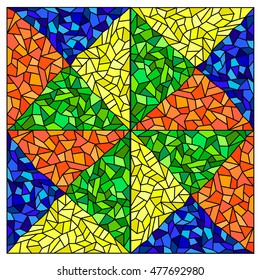 Mosaic. Broken tiles. Stained glass. Mosaic tile.  Vector image.