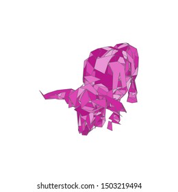 mosaic buffalo. abstract buffalo. pop art a buffalo. low poly buffalo.