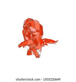 mosaic buffalo. abstract buffalo. pop art buffalo. low poly buffalo.