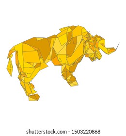 mosaic buffalo. abstract buffalo. pop art buffalo. low poly buffalo.