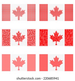 Mosaic Canada flag set