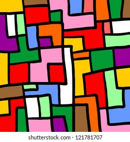 Mosaic cartoon color