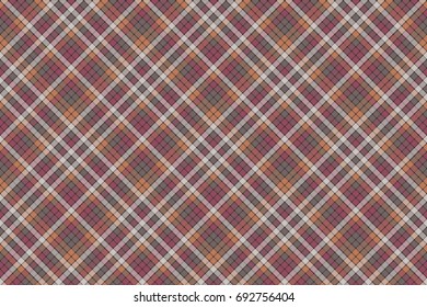 Mosaic check plaid fabric texture seamless pattern. Flat design. Vector background.