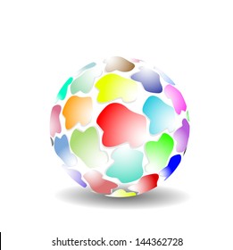 Mosaic color ball.