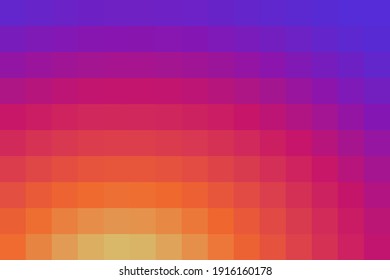 Mosaic color gradient.Vector illustration  for your  design project. Color sample of a pixel landscape.