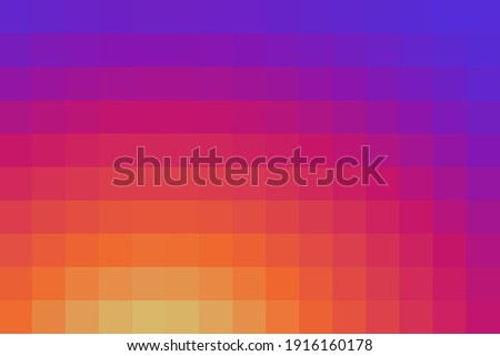 Mosaic color gradient.Vector illustration  for your  design project. Color sample of a pixel landscape.