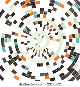 Mosaic color illustration vector design