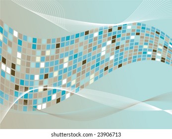 Mosaic color illustration vector design
