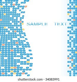 Mosaic color illustration vector design
