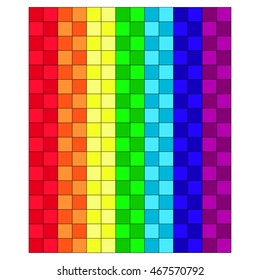 Mosaic. Color of the rainbow. Vector image.
