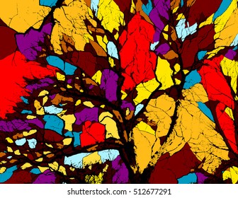 mosaic of colored pieces. Vector
