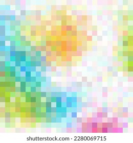 Mosaic colorful abstract background, pink, blue, green, purple, turquoise tones