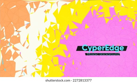 Fondo de color mosaico con patrón de distorsión de la forma triangular.