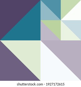 Mosaic colorful Bauhaus artistic geometric background wallpaper vector design pattern