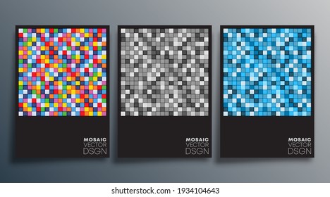 Mosaic colorful design for flyer, poster, brochure cover, background, wallpaper, typography, or other printing products. Vector illustration.