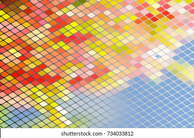 Mosaic, colorful flower mosaic abstract pattern wall background.