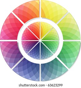 Mosaic colour wheel icon