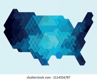 Mosaik bunter Landkarte von Usa 