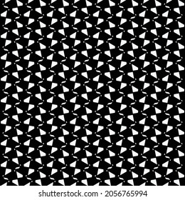 Mosaik besteht aus eckigen Teilen in Schwarz-Weiß. Textildesign.