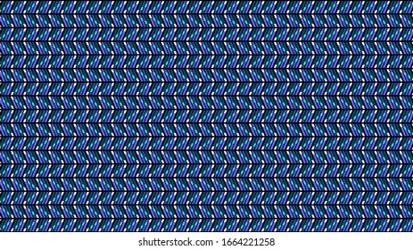Mosaic consisting of inclined colored stripes of different lengths.