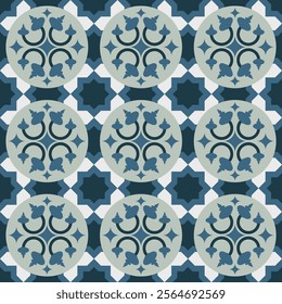 Mosaic contemporary pattern in colorful lanterns and more artworks