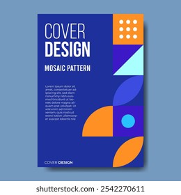 Mosaic cover design with simple and modern style